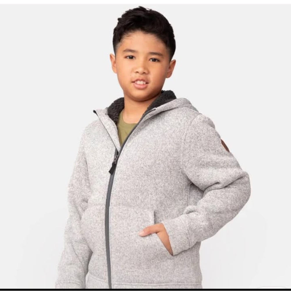 NWOT Free Country Light Gray Kids Hoodie